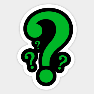 Green Question Mark Sticker
